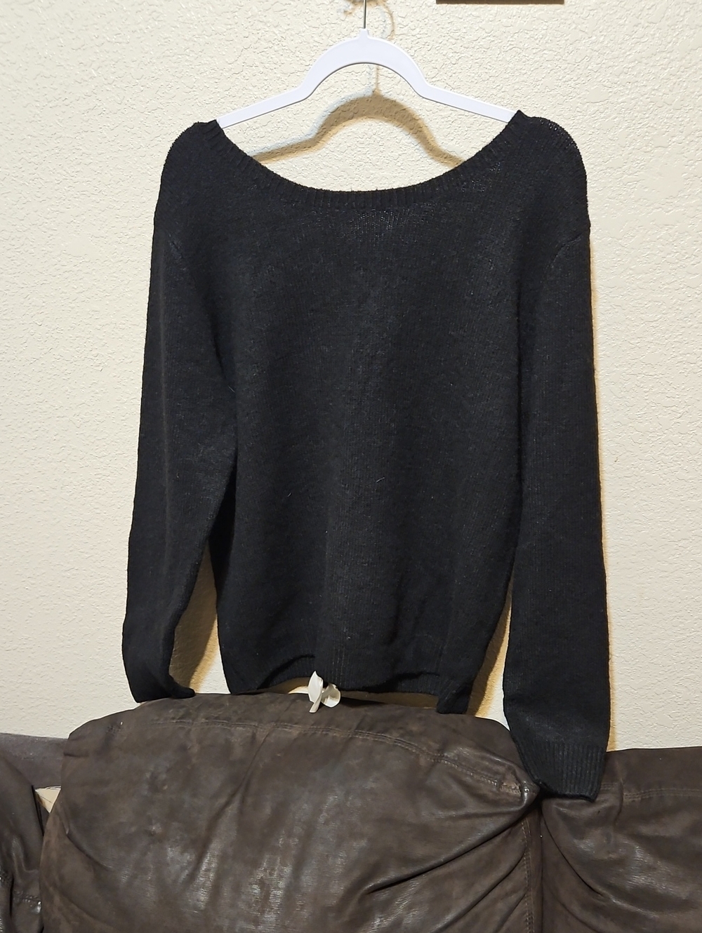 So Me Black Off-the-Shoulder Sweater